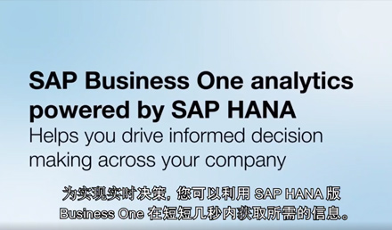 SAP Business One HANA讓您的決策更簡(jiǎn)單、準確